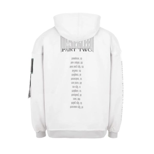 Худи zip Part-Two:Light Two-Tone Distressed белое - фото 2