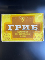 Гриб комплект кондитерских форм советских в коробки с рецептом, 20 форм, СССР формочки для печенья и пирожных