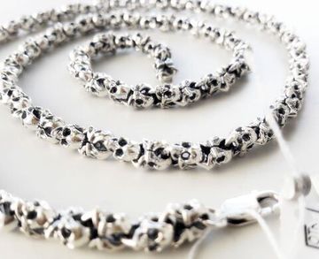 Цепь литая. Черепа.