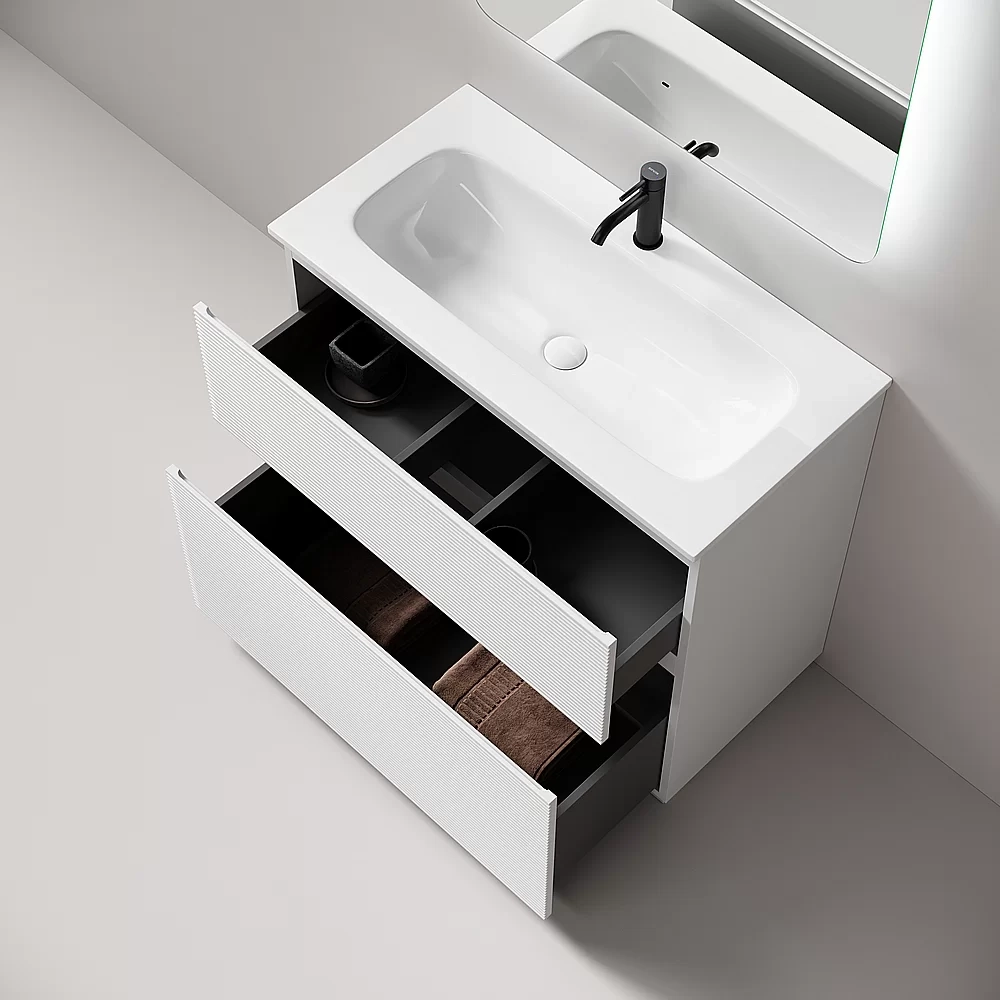 Тумба с раковиной Sancos FOLK Floor FL90FW/CN7002 90 Bianco