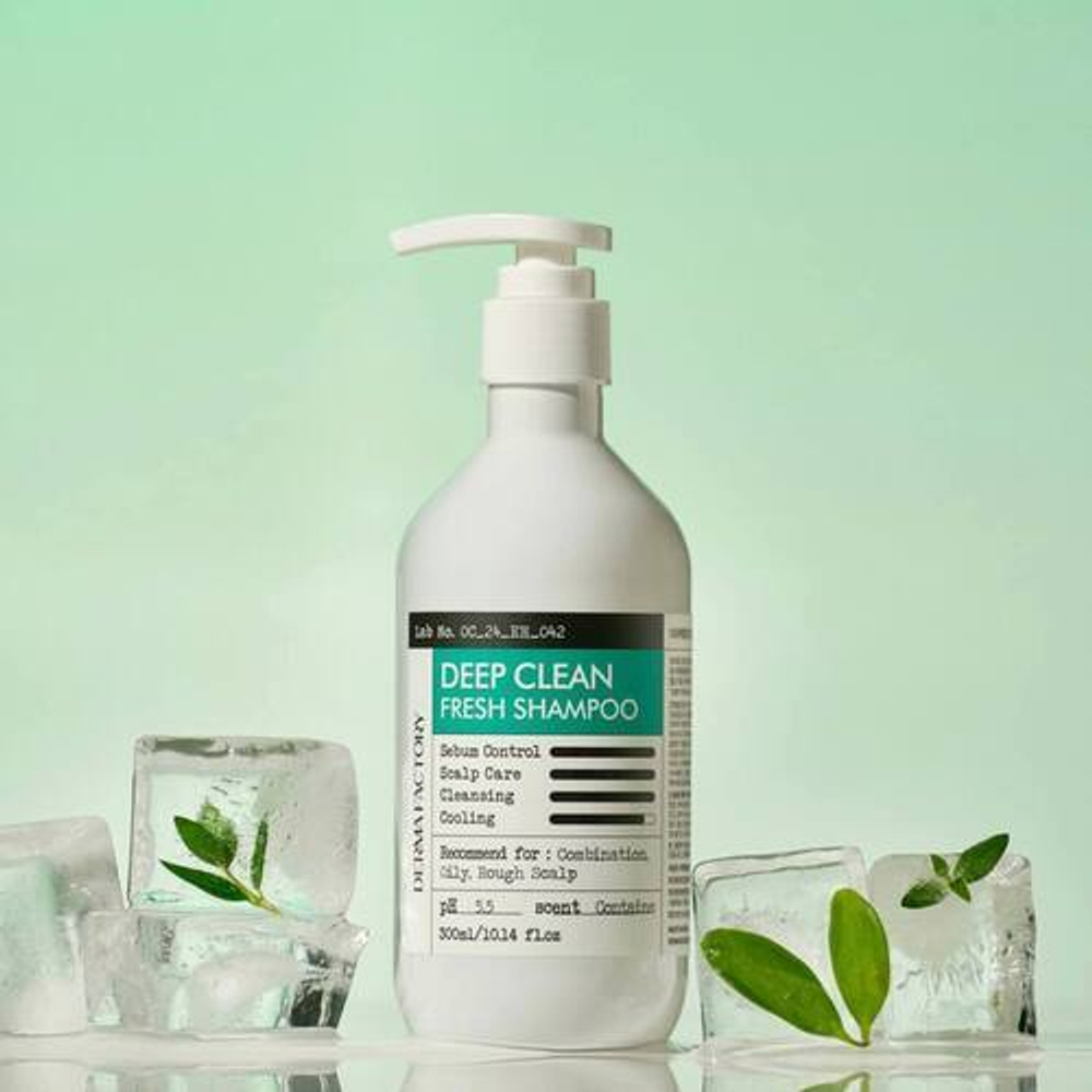 Derma Factory Шампунь для жирной кожи головы - Deep clean fresh shampoo, 300мл