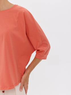 Свободная футболка летучая мышь с рукавом 3/4