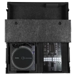 Кейс UDG Ultimate Flight Case Single Turntable Battle/ PLX-CRSS12 & 10"/12" Mixer Black Plus (Laptop Shelf, Trolley & Wheels)