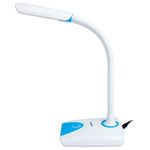 Настольная лампа-светильник SONNEN OU-146, на подставке, светодиодная, 4 Вт, белый/синий, 236671