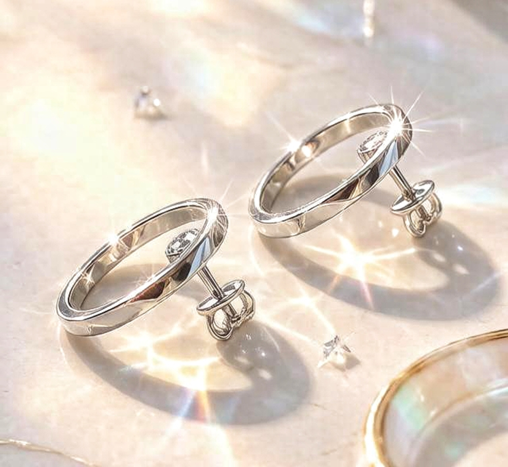 Ювелирные серьги из серебра 925 пробы