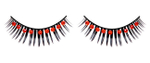 Ресницы черные с красными стразами (Цвет: черный)