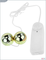 Золотые шарики с вибрацией Golden Ball (Цвет: золотой)