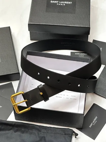 Ремень SAINT LAURENT с мотоциклетной пряжкой