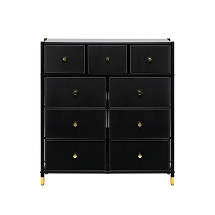 Комод Leset Нирита/Хайди, 9 ящиков, Черный