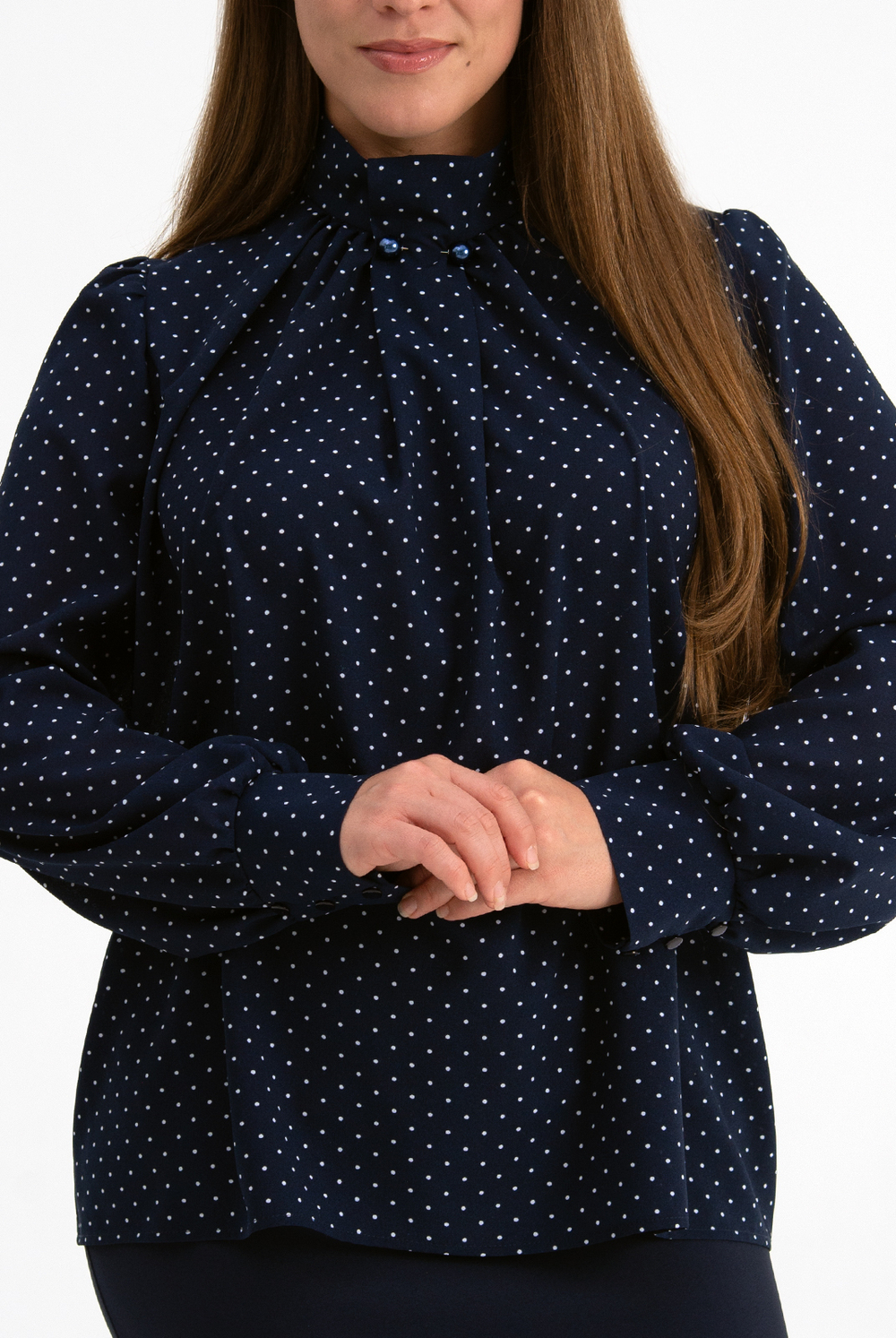 Блузка женская 3543АП, син.мелк.гор #84МГС093543АП