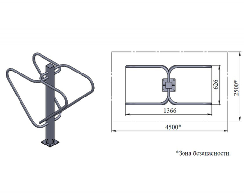 Уличный тренажер «Брусья двойные» YT37
