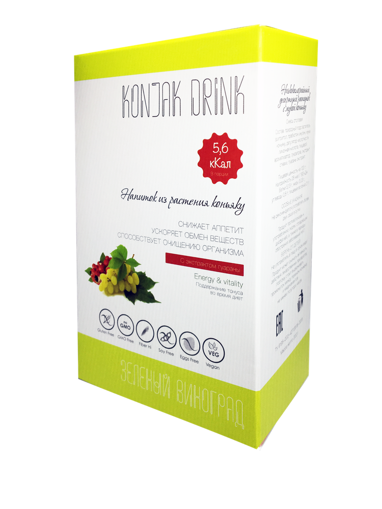 Напиток из растения коньяку со вкусом  ИМБИРЬ+ЛИМОН 133 гр.