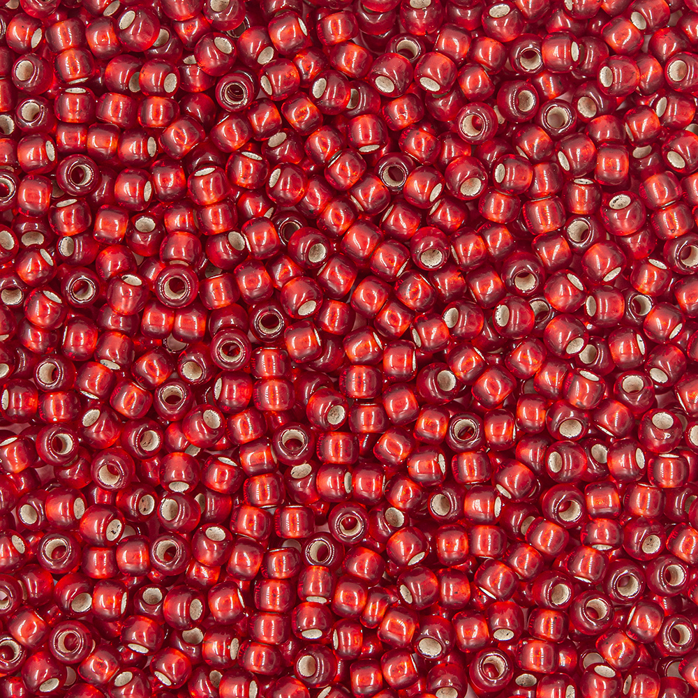 Японский бисер TOHO Round 11/0 (№25CF), с внутренним серебрением, прозрачный матовый