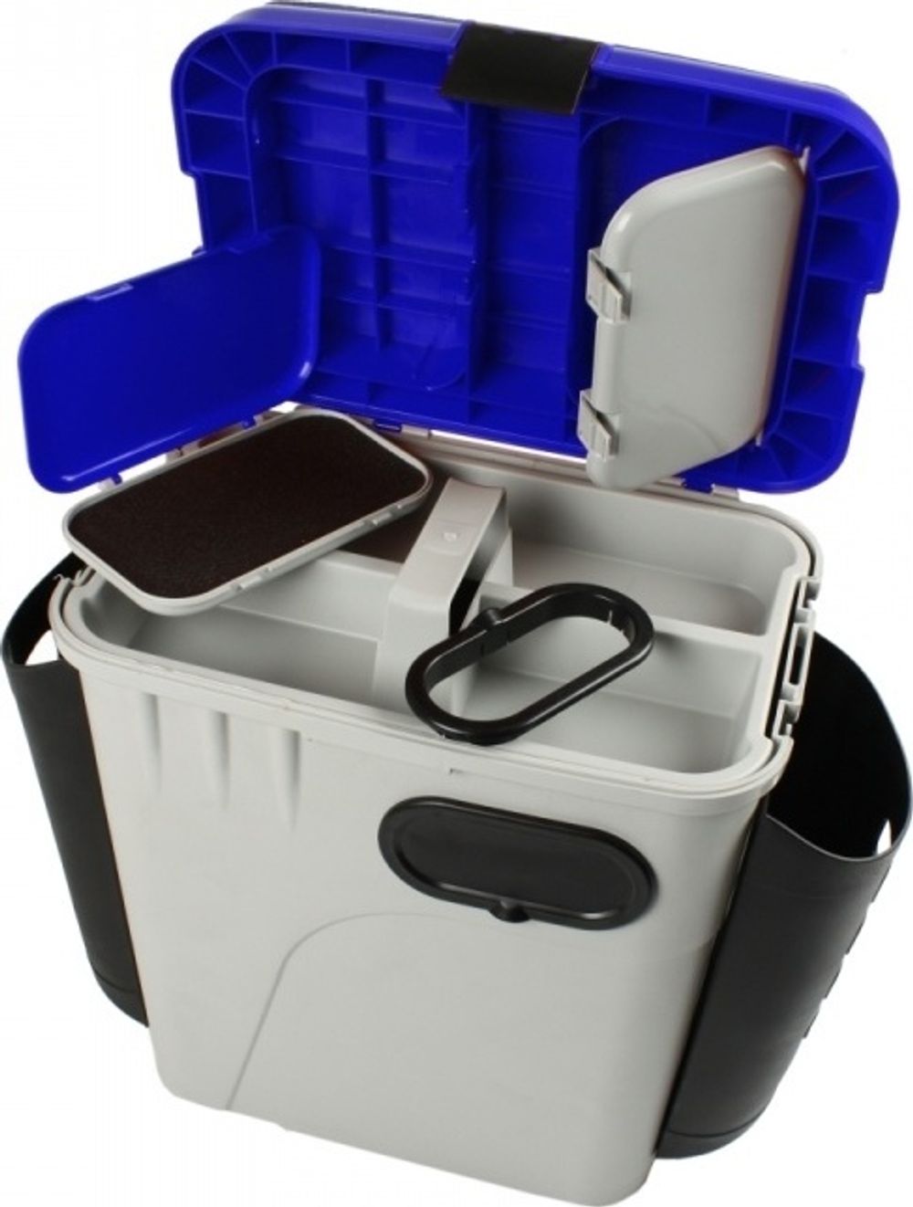 Ящик рыболовный зимний SALMO 2-х ярусный с пластиковыми карманами