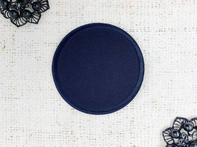 Термоаппликация, d 8 см, тёмно-синий