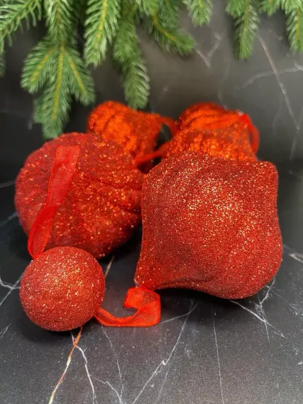 Гирлянда Праздничная 116 см., диаметр 9 см., красная, пенопласт, Christmas DeLuxe (89416)