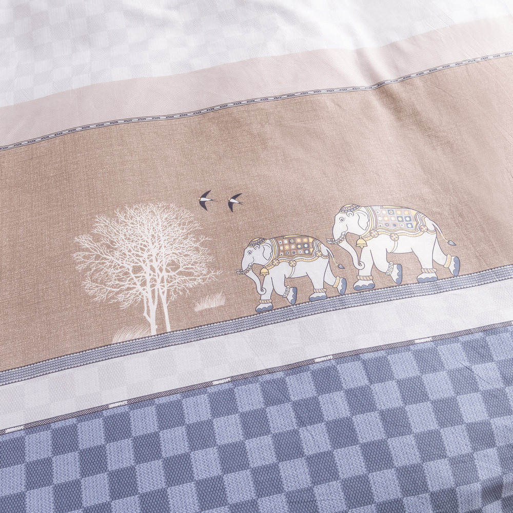 Комплект постельного белья Люкс Сатин 100% хлопок на резинке AR301