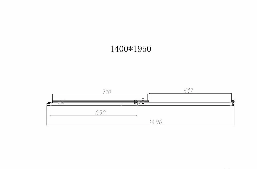 Душевая дверь Vincea Slim-N VDS-4SN140CLG 140 стекло прозрачное/профиль брашированное золото