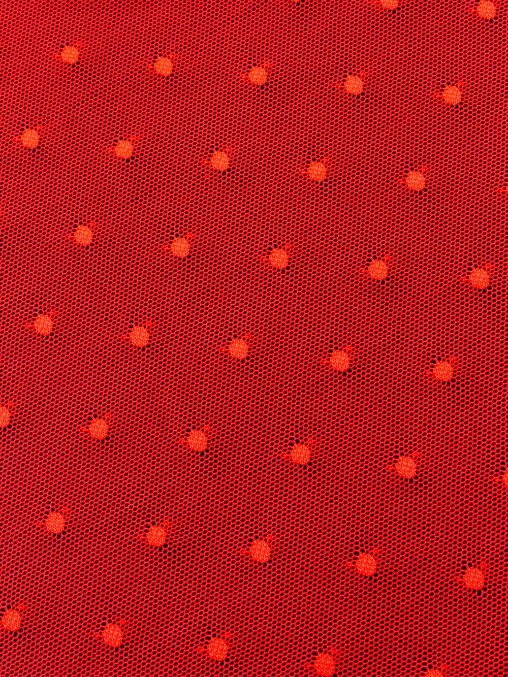 Сетка эластичная оранжевая неоновая в горошек 5 мм метражом