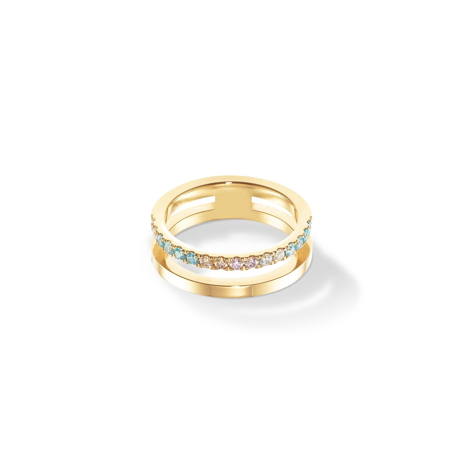 Кольцо Coeur de Lion Multicolour Pastel Gold 0136/40-1590 58