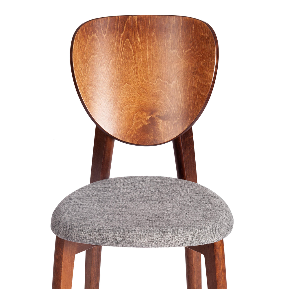 Стул DIAMANTE мягкое сидение бук, 42x42x85см, коричневый, ткань wool dimgrey, серый (Комплект из 2 шт.)