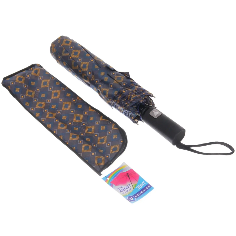 Зонт мужской полуавтомат «Ultramarine - Таро», микс 4 цвета, 8 спиц, d-96см, длина в слож. виде 28см