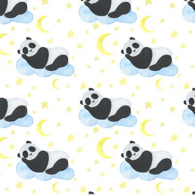 Панда акварель