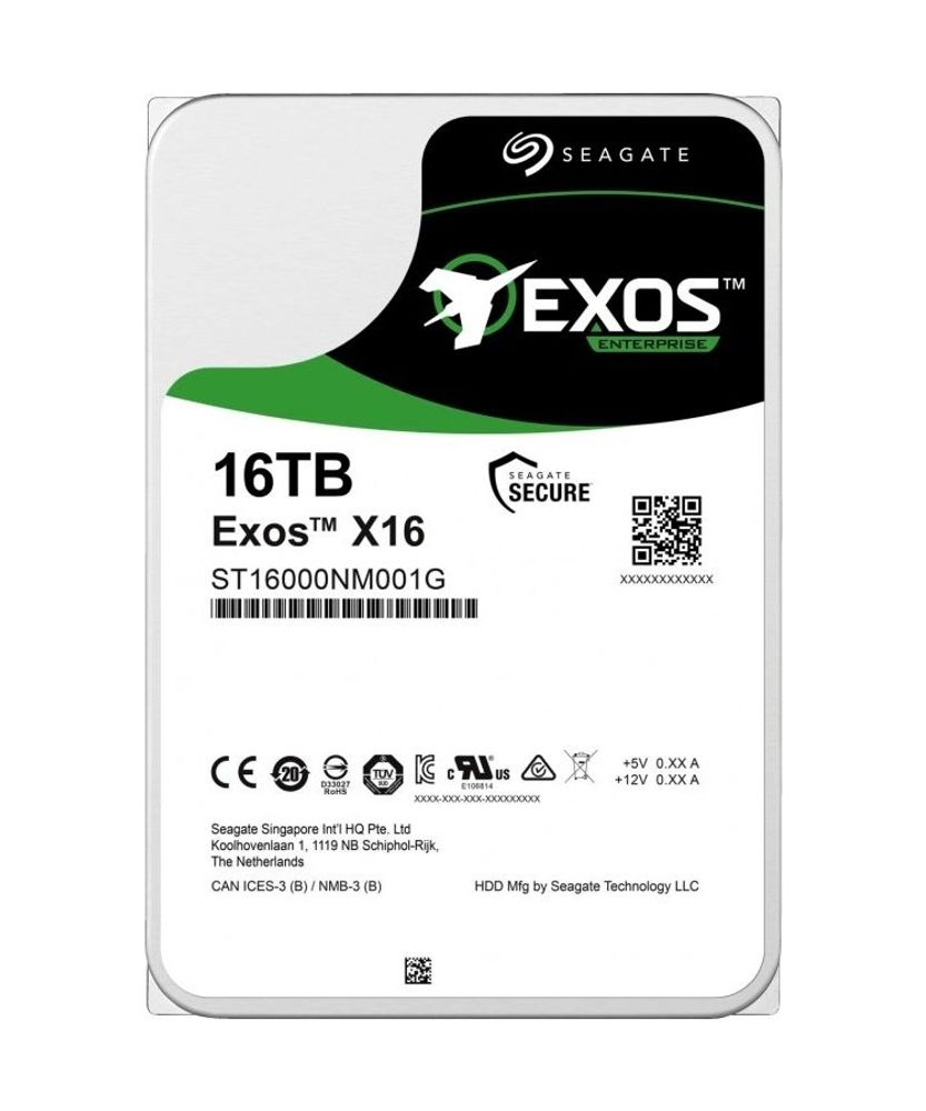 16TB Seagate Exos X16 (ST16000NM001G) (SATA 6Gb/s, 7200 rpm, 256mb buffer, 3.5&quot;)