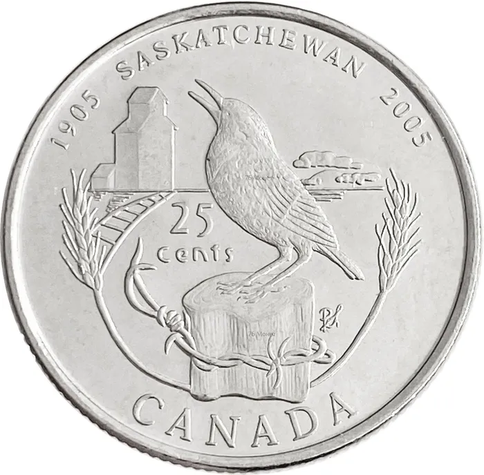 25 центов 2005 Канада «100 лет провинции Саскачеван»