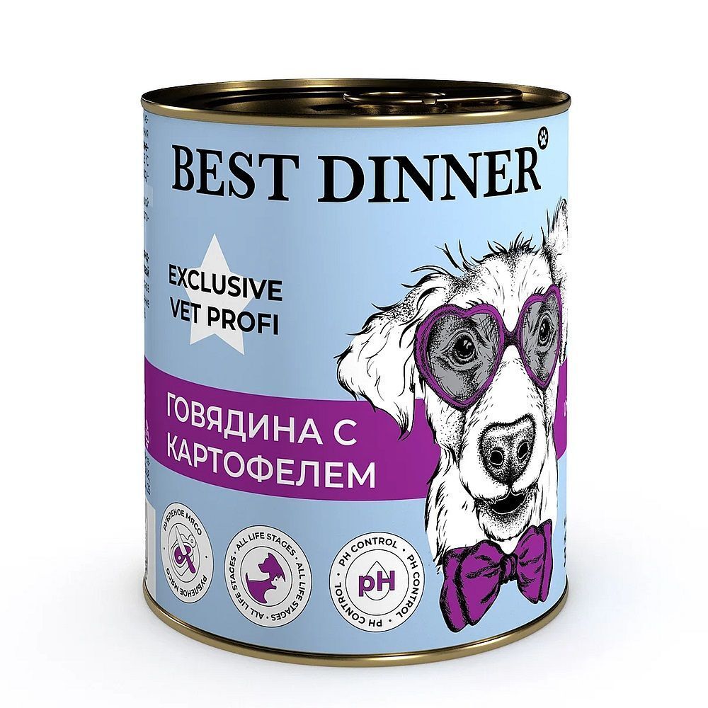 Best Dinner для собак Urinary &quot;Говядина с картофелем&quot; Exclusive VET PROFI 340г