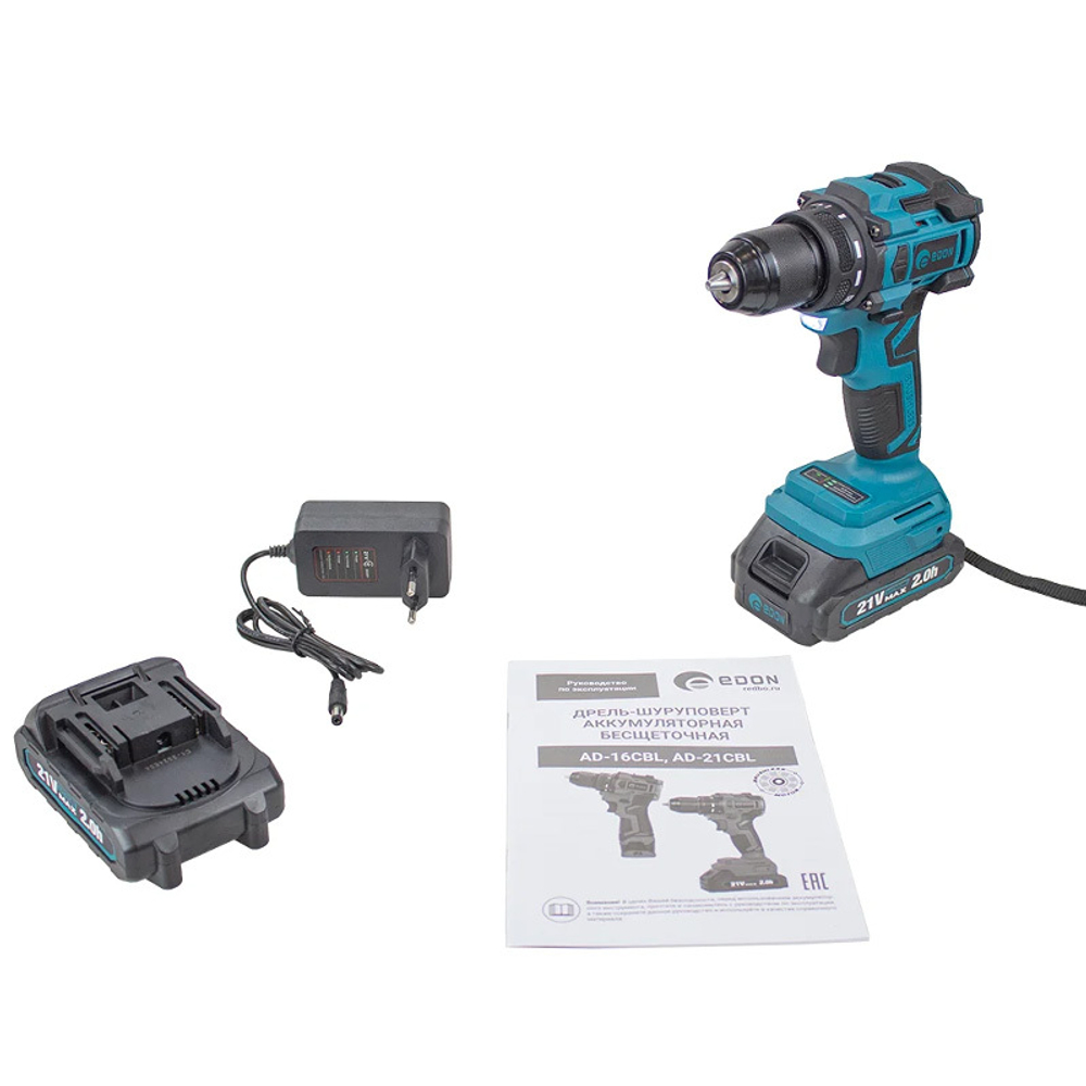 Шуруповерт аккумуляторный EDON AD-21CBL