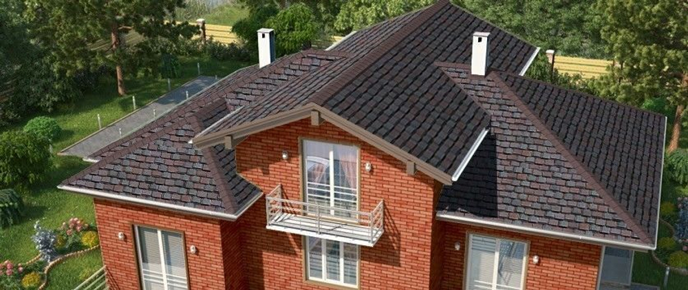 Гибкая черепица трехслойная SHINGLAS Континент Азия 1,5 м2