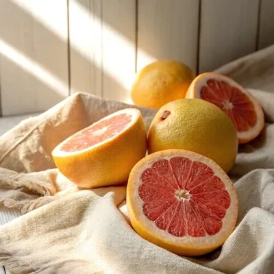 Фотография Грейпфруты свежие / 500 гр купить в магазине Афлора