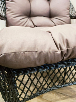 Кресло из искусственного ротанга МЭДИСОН НЬЮ «MEDISON NEW» с подушками на сидение и спинку