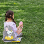 Мешок в садик 33х40, Котик (серый)