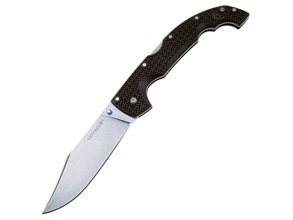 Нож складной Cold Steel Voyager XL Clip Point Plain, сталь AUS10A, рукоять Griv-Ex, 147г