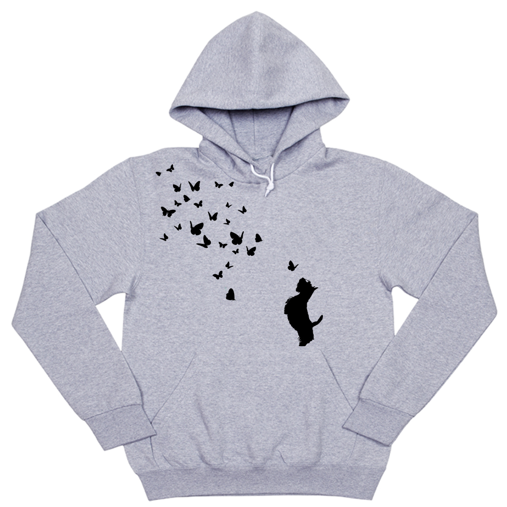 Толстовка "Скотч терьер и бабочки"