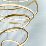 736483 Люстра ROTONDA 293W LED 8471LM 120G ЗОЛОТО 3000K