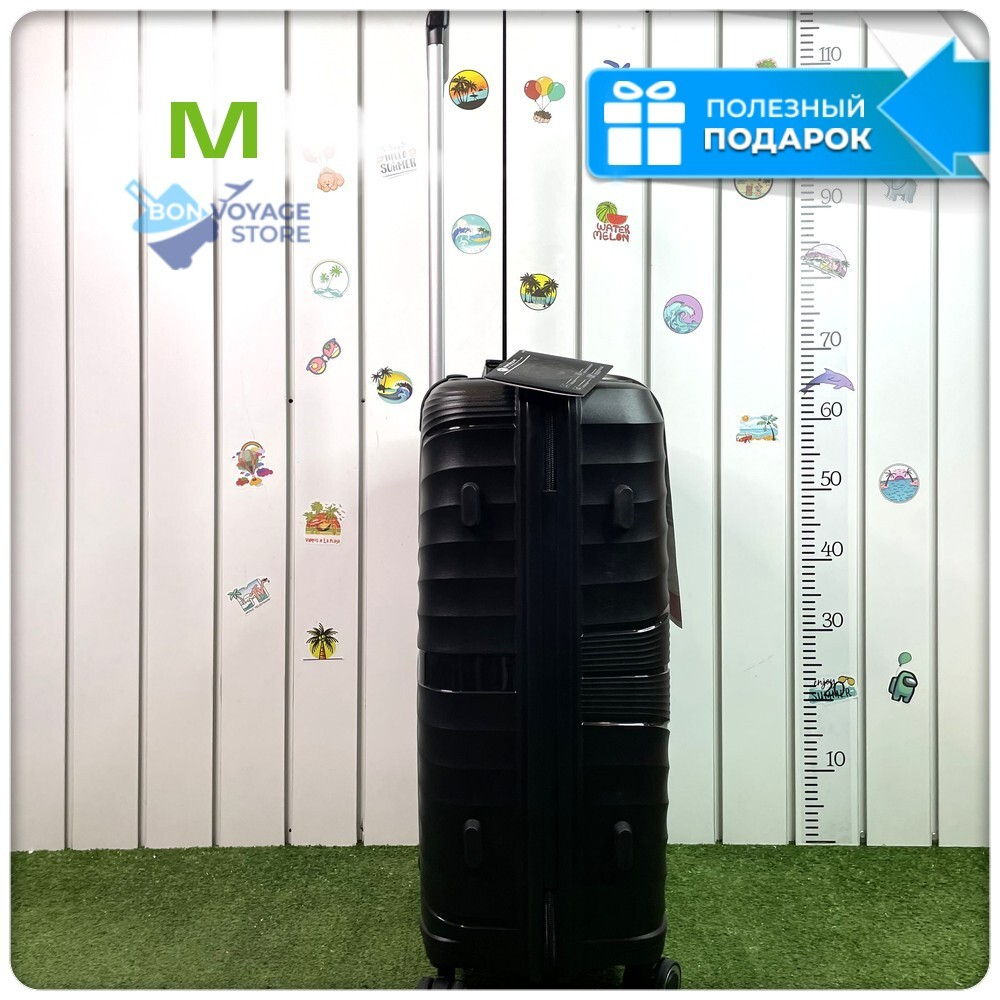 Средний чемодан IMPREZA GRAPHIC с расширителем, Черный