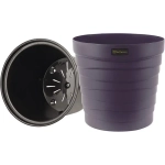 Кашпо для цветов пластиковое 7,5л d-27,1см «Бархан» Антрацит