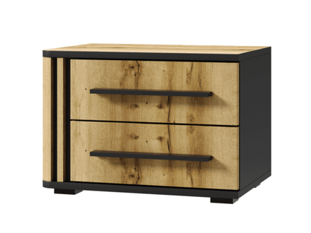 Аэлита Тумба прикроватная Дуб вотан/Черный