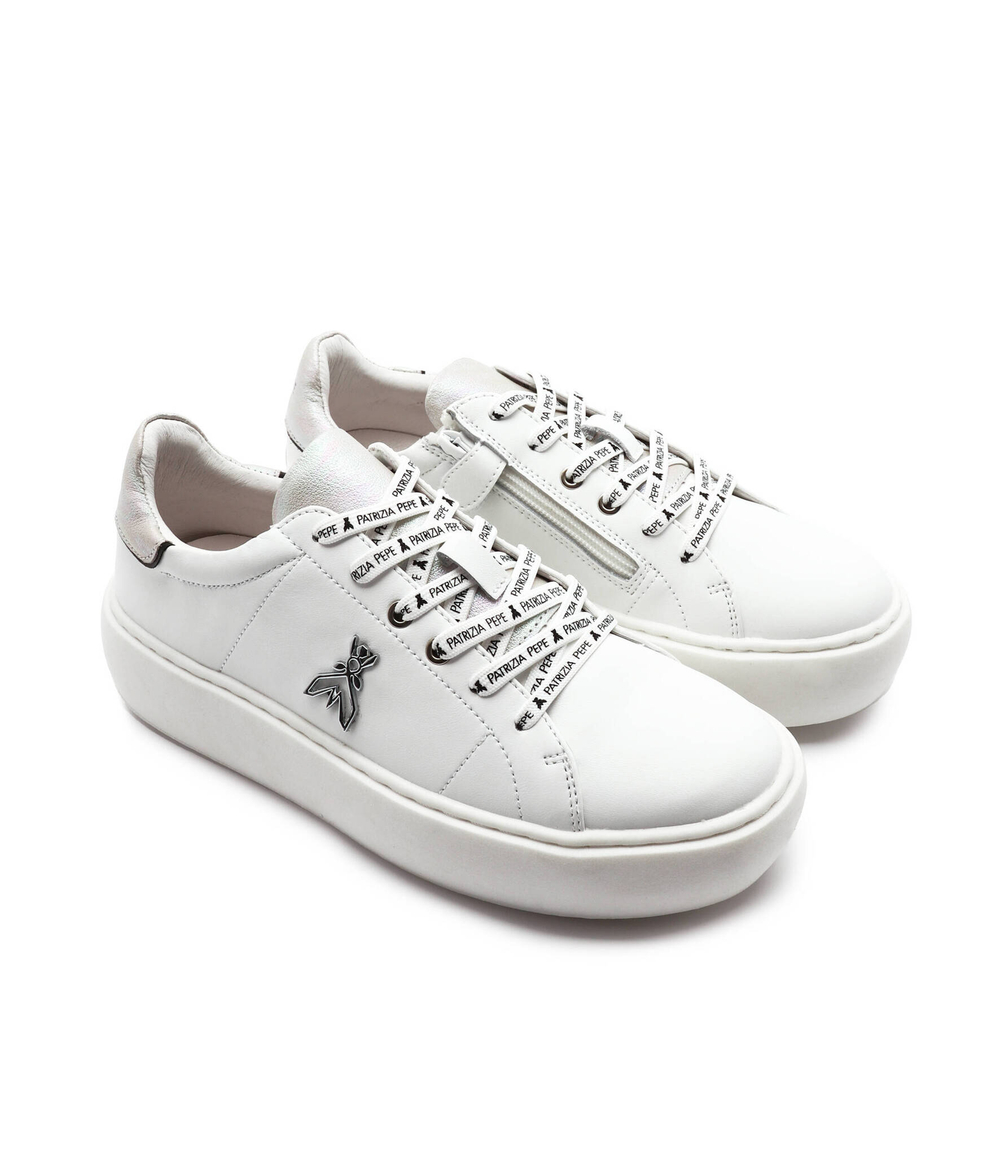 Кожаные кроссовки Patrizia Pepe - белый(PPJ201)