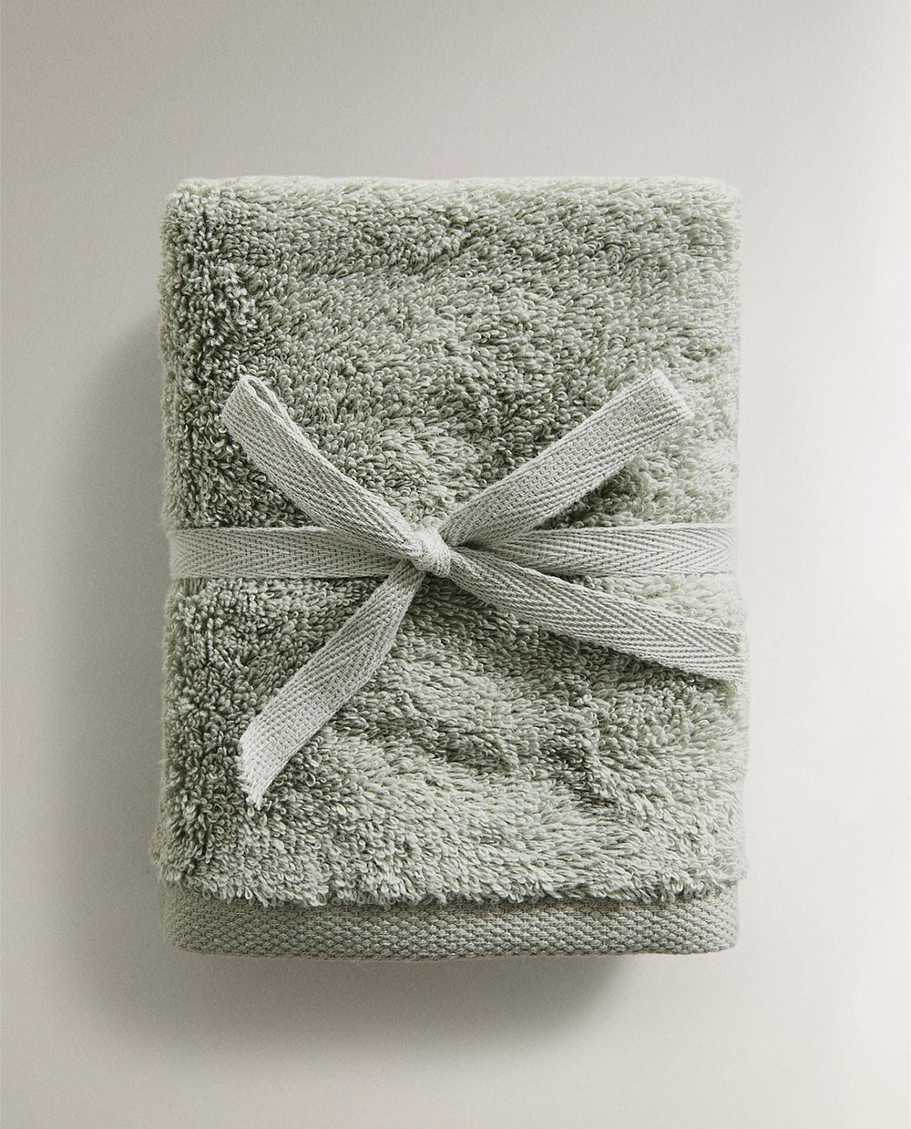 Zara Home - Набор полотенец для рака из хлопка высокого качества (набор из 3 шт.), зеленый, 30х30 см