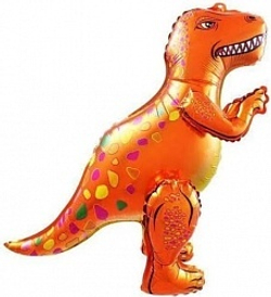 Ходячий шар "Аллозавр" оранжевый