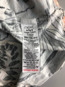 Туника Next для стильной девочки, визуально на 4/5 лет