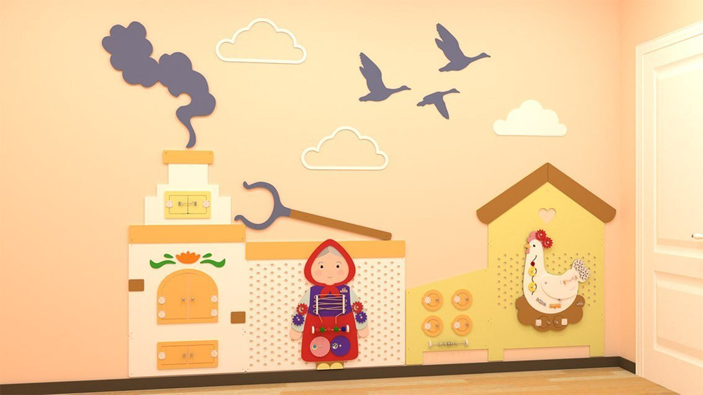 Декоративно-развивающая панель В гостях у бабушки