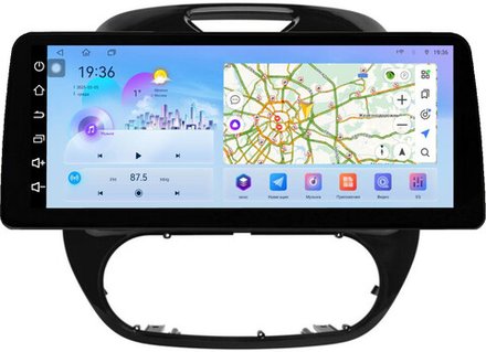 Магнитола для Renault Kaptur 2016+ - FarCar монитор 12.3" 2K QLED на Android 14, TS10, CarPlay, 4G SIM-слот