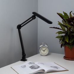 Настольный светильник ЭРА NLED-441-7W-BK светодиодный на струбцине черный | Светодиодные настольные лампы