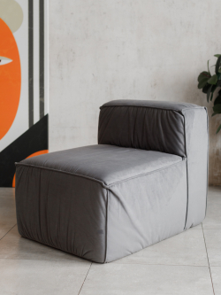 Диван Рислинг Модуль со спинкой 700*950*700 (100) (Графит, Велюр)