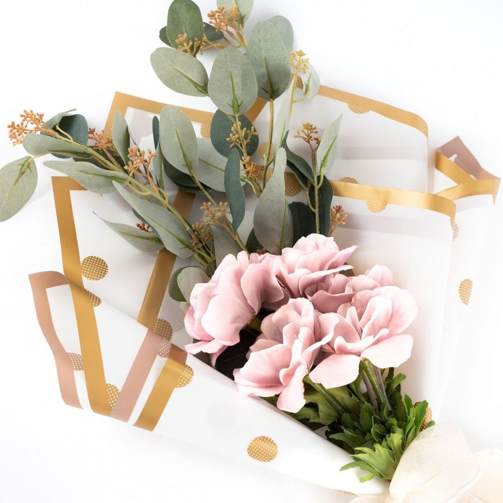 ЛИСТ матовый "Квадрат с горохом" 58*58/20шт 